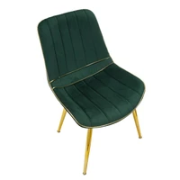 Kép 9/10 - Paris szék párnázott bársony szövettel szett 2 db green/gold 51x59x79 cm 4