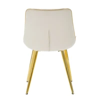 Kép 5/8 - Paris szék párnázott bársony szövettel szett 2 db krémszín/arany 51x59x79 cm 3