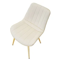 Kép 7/8 - Paris szék párnázott bársony szövettel szett 2 db krémszín/arany 51x59x79 cm 4