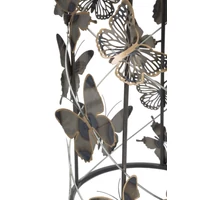 Kép 6/7 - Pillangós asztalka szett szürke/réz 41,3x55-35x50,3 cm 4