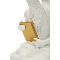 Kép 4/8 - Poseidon könyvtámasz fehér/arany 25,5X15X22,3 cm 3
