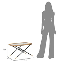 Kép 5/10 - Saint barth dohányzóasztal rattan 70x50x45 cm 8