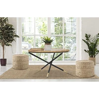 Kép 7/11 - Saint barth kerek dohányzóasztal rattan ø 80x46,5 cm