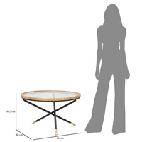 Kép 11/11 - Saint barth kerek dohányzóasztal rattan ø 80x46,5 cm
