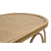 Kép 6/11 - Samui fém konzolasztal bambusz hatású barna 110x32x77 cm 4