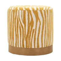 Kép 1/6 - Savana puff zebra csíkos mézsárga Ø 40X40 cm