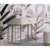 Kép 6/11 - Sharon konzolasztal fehér/arany 100x40x75 cm 8