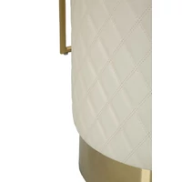 Kép 8/11 - Sharon sminkasztal puffal krémszín/arany 120x40x75 (puff mérete ø36x39) cm 7