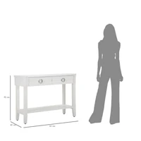 Kép 6/8 - Shine konzolasztal fenyőfából fehér 110x40x82 cm 7