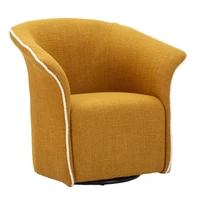 Kép 1/11 - Siena fotel forog tartós szövetből mustársárga 83,5x66x80 (ülőmagasság 42) cm