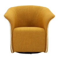 Kép 2/11 - Siena fotel forog tartós szövetből mustársárga 83,5x66x80 (ülőmagasság 42) cm 1