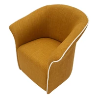 Kép 4/11 - Siena fotel forog tartós szövetből mustársárga 83,5x66x80 (ülőmagasság 42) cm 3