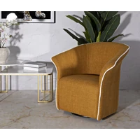 Kép 10/11 - Siena fotel forog tartós szövetből mustársárga 83,5x66x80 (ülőmagasság 42) cm 9