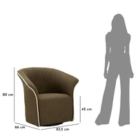 Kép 11/11 - Siena fotel forog tartós szövetből zöld 83,5x66x80 (ülőmagasság 42 ) cm 10