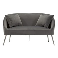 Kép 6/10 - Soffy kanapé 2db párnával szürke/ezüst 137x69x79 cm 1
