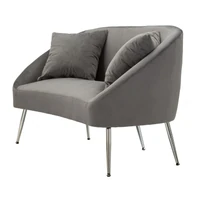 Kép 7/10 - Soffy kanapé 2db párnával szürke/ezüst 137x69x79 cm 2