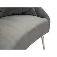 Kép 9/10 - Soffy kanapé 2db párnával szürke/ezüst 137x69x79 cm 4