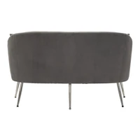 Kép 2/10 - Soffy kanapé 2db párnával szürke/ezüst 137x69x79 cm 6