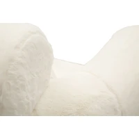 Kép 3/11 - Soffy plus fotel párnával plüss fehér/arany 78x68x85 cm 7