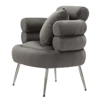 Kép 4/11 - Soffy plus fotel párnával szürke/ezüst 78x68x85 cm 2