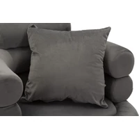 Kép 8/11 - Soffy plus fotel párnával szürke/ezüst 78x68x85 cm 4