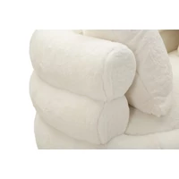 Kép 11/11 - Soffy plus kanapé 2db párnával plüss fehér/arany 133x68x69 cm 5