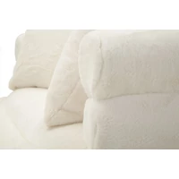 Kép 3/11 - Soffy plus kanapé 2db párnával plüss fehér/arany 133x68x69 cm 7