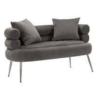 Kép 1/11 - Soffy plus kanapé 2db párnával szürke/ezüst 133x68x69 cm
