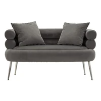 Kép 3/11 - Soffy plus kanapé 2db párnával szürke/ezüst 133x68x69 cm 1