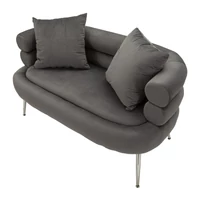 Kép 8/11 - Soffy plus kanapé 2db párnával szürke/ezüst 133x68x69 cm 3