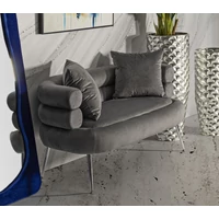 Kép 9/11 - Soffy plus kanapé 2db párnával szürke/ezüst 133x68x69 cm 10