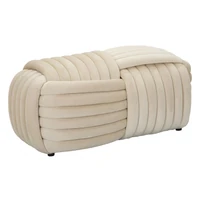 Kép 1/9 - Softy pad bársonyból krémszín 90x45x45 cm
