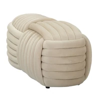 Kép 3/9 - Softy pad bársonyból krémszín 90x45x45 cm 2