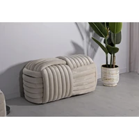 Kép 8/9 - Softy pad bársonyból krémszín 90x45x45 cm 7