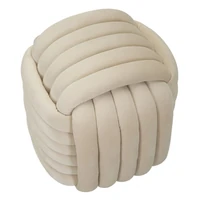 Kép 4/7 - Softy puff bársonyból krémszín 45x45x45 cm 2