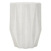 Kép 1/7 - Star kisasztal fazettált formatervezés krémszín Ø 38,5X53 cm