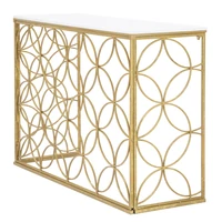 Kép 4/9 - Star márvány konzolasztal geometriai mitával arany 120x40x80 cm 3