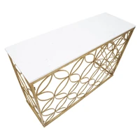 Kép 6/9 - Star márvány konzolasztal geometriai mitával arany 120x40x80 cm 5
