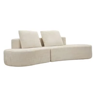 Kép 1/10 - Sziget kanapé 2db párnával fehér 238X92X78 cm