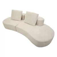 Kép 7/10 - Sziget kanapé 2db párnával fehér 238X92X78 cm 3