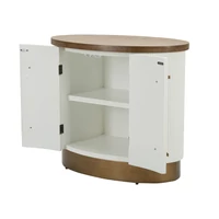 Kép 8/11 - Toulouse 2 ajtós szekrény modern stílusú fehér/barna79x48x67 cm 2