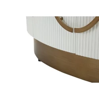 Kép 2/11 - Toulouse 2 ajtós szekrény modern stílusú fehér/barna79x48x67 cm 6