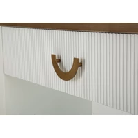 Kép 8/9 - Toulouse konzolasztal modern stílusú fehér/barna 121x40x78 cm 4