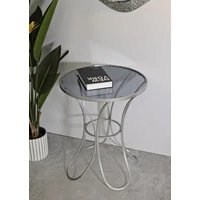 Kép 8/9 - Trxy asztal ezüst ø 56x68 cm