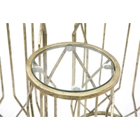 Kép 6/8 - Tunis tárolóasztal 3db-os szett arany ø 32x71-28x65-23x61 cm