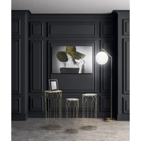 Kép 7/8 - Tunis tárolóasztal 3db-os szett arany ø 32x71-28x65-23x61 cm
