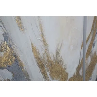 Kép 4/6 - 3 részes absztrakt festmény kék/arany 150x80 cm 3