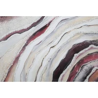 Kép 3/6 - Absztarkt festmény piros/arany 80x2,8x80 cm 2