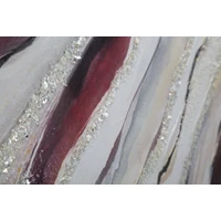 Kép 4/6 - Absztarkt festmény piros/arany 80x2,8x80 cm 3