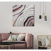 Kép 5/6 - Absztarkt festmény piros/arany 80x2,8x80 cm 4